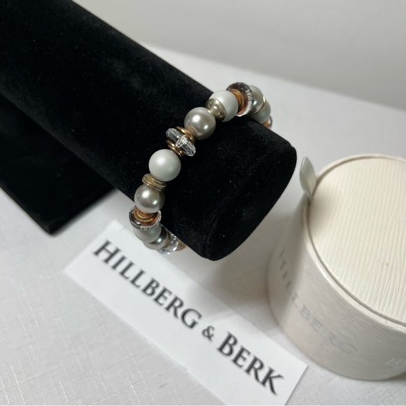 Hillberg & Berk stretch bracelet natural stones, Swarovski crystals. Versatile! - Picture 8 of 8